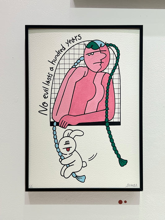 Original painting "Tree Rings -Mona Lisa-"